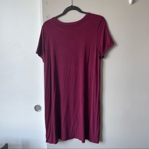 Maroon Tshirt Dress